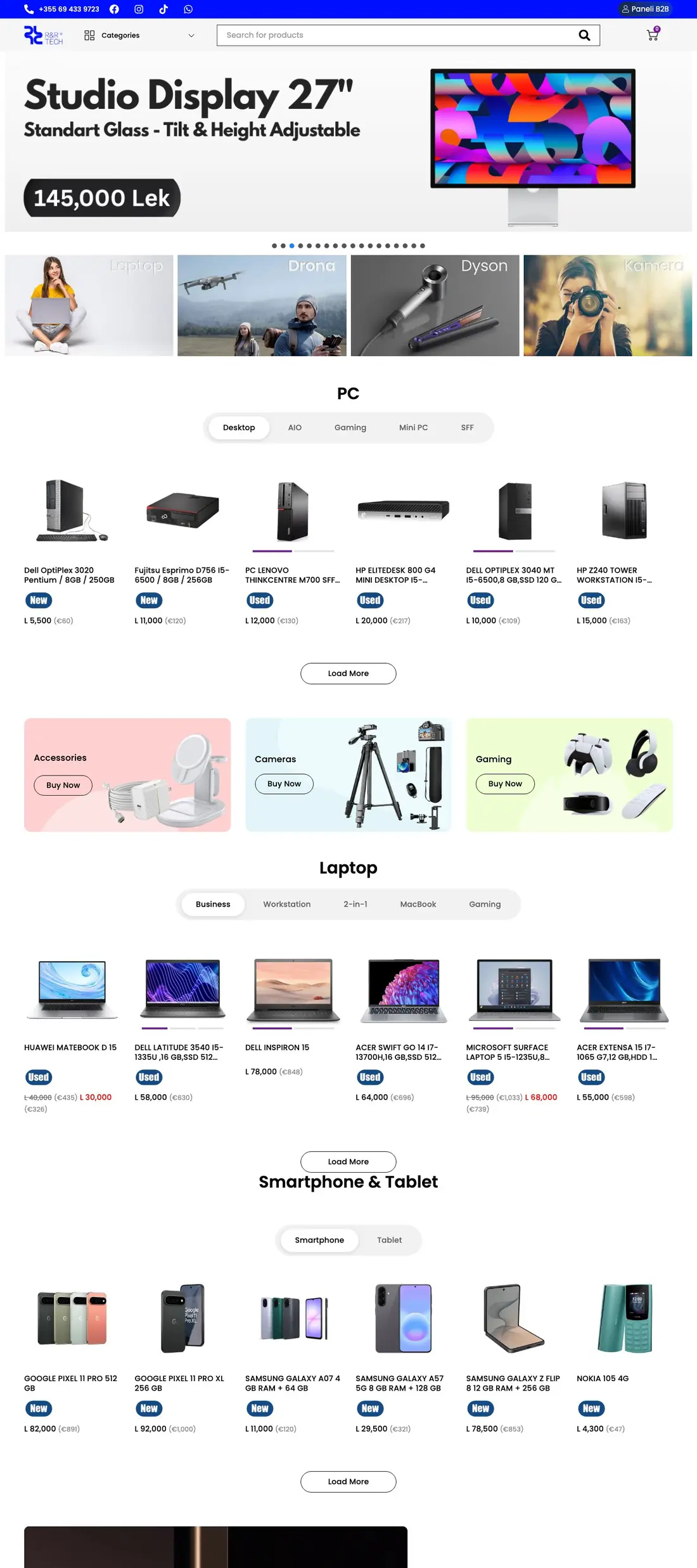 R&R Tech website homepage