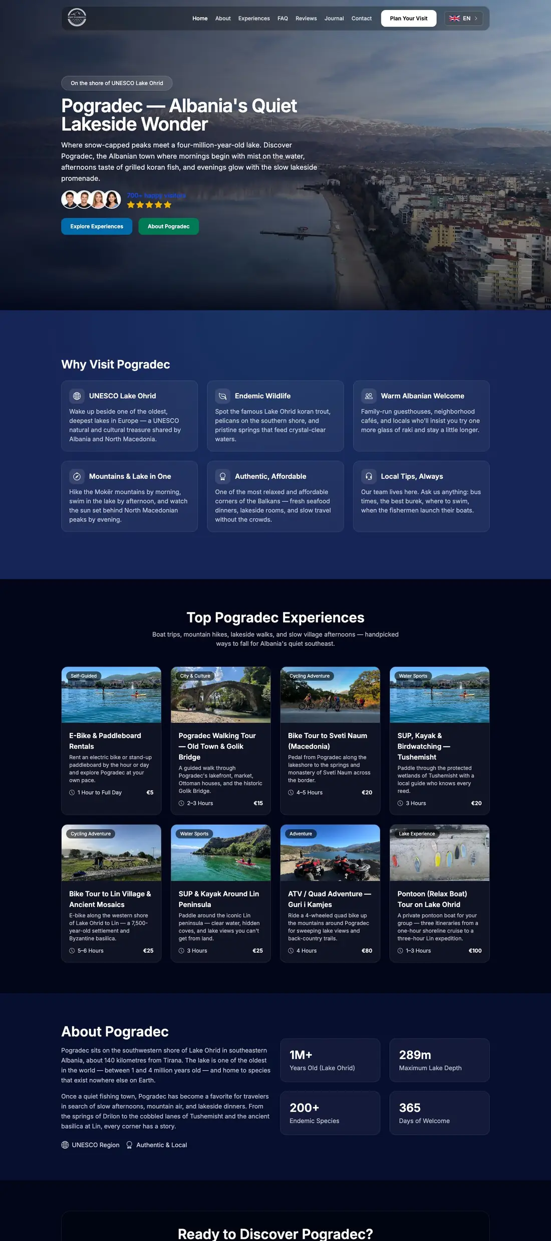 Visit Pogradec website homepage