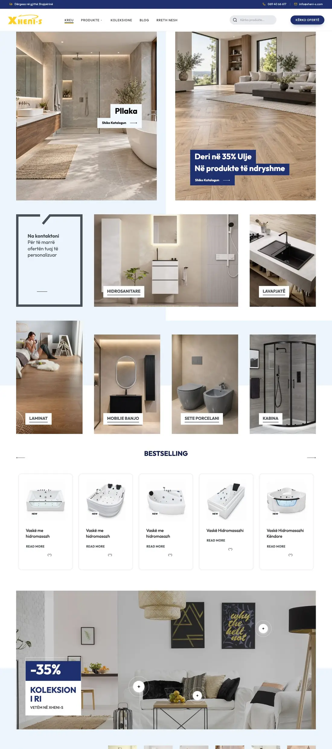 Xheni-S website homepage